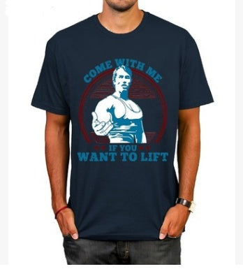 Arnold Schwarzenegger T-shirt casual men's fashion fitness t-shirt summer shirt T-shirt